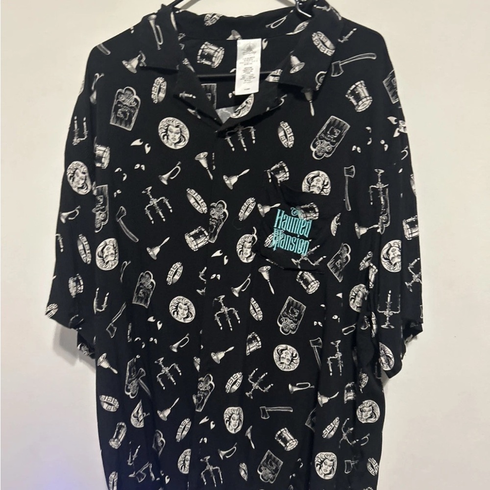 Disney Black and White Haunted Mansion Graphic Shirt